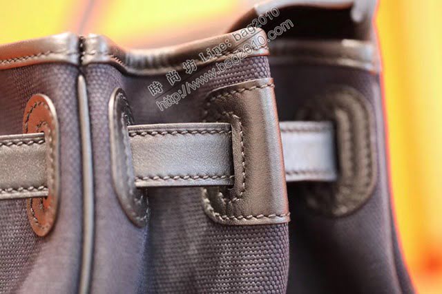 Hermes包包 愛馬仕新款Birkin包 帆布拼接滑皮Swift Cargo布包 男女同款通用  am2099